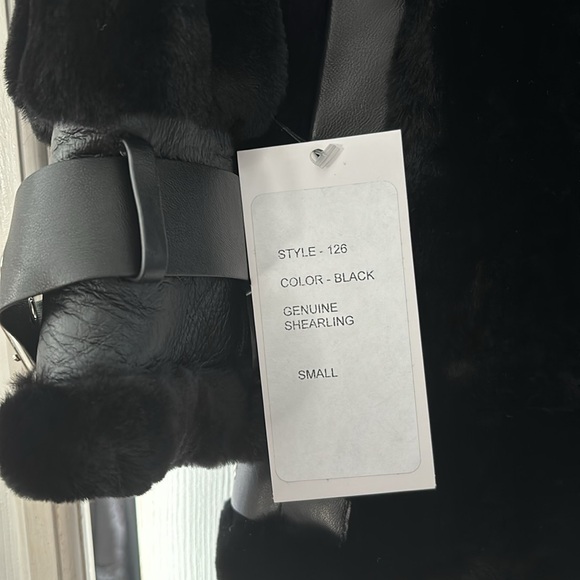 Shearling motorcycle jacket - Picture 2 of 3